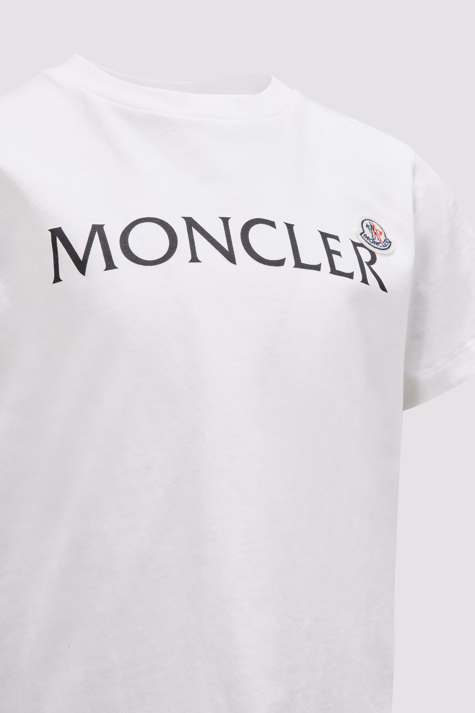 Camiseta de algodón con logotipo Niño Blanco Moncler 3